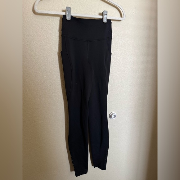 Lululemon Fast and‎ Free High-Rise Fleece Tight 28" *Pockets Size 0 in Black - Picture 5 of 10